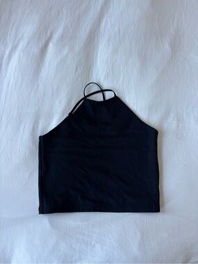 Abercrombie & Fitch Black Halter Crop Top Size Small
